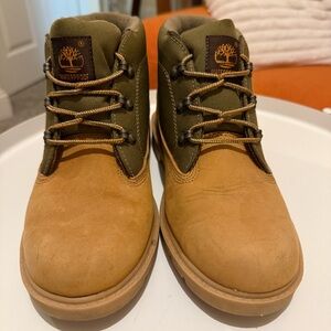 Timberland Tan and Green Casual Work Boots